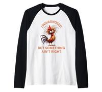 Pollo y ardilla locos no son correctos sin diagnosticar Camiseta Manga Raglan