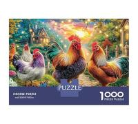 Pollos de Cuento de Hadas Puzzle Adultos 1000 Piezas Trio Gallo Cartón para Parejas Reunión Amigos para Relajarse Oferta 52x38cm/1000pcs