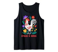 Pollos de Patio Trasero Hygge Arte Popular Gallo Camiseta sin Mangas