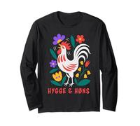 Pollos de Patio Trasero Hygge Arte Popular Gallo Manga Larga