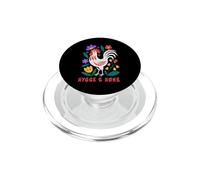 Pollos de Patio Trasero Hygge Arte Popular Gallo PopSockets PopGrip para MagSafe