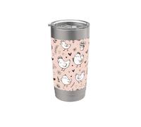Pollos Divertidos Patrón Pollo Vaso térmico de acero inoxidable de doble pared