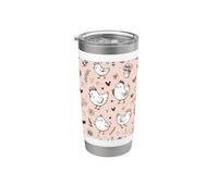 Pollos Divertidos Patrón Pollo Vaso térmico de acero inoxidable de doble pared