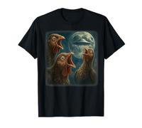 Pollos Encuentro OVNI bajo la luz de la luna secuestro alienígena Camiseta