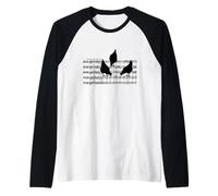 Pollos musicales en partitura musical arte musical notas musicales Camiseta Manga Raglan