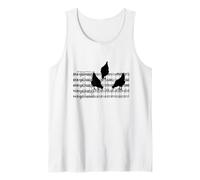 Pollos musicales en partitura musical arte musical notas musicales Camiseta sin Mangas