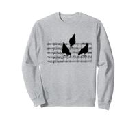 Pollos musicales en partitura musical arte musical notas musicales Sudadera
