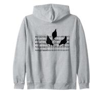 Pollos musicales en partitura musical arte musical notas musicales Sudadera con Capucha