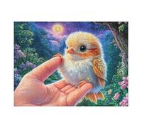 Polluelo sostenido en la Mano bajo la luz de la Luna Puzzle 500 Piezas Juguete Educativo Familiar Rompecabezas 3D para Hombres Y Mujeres Construir Maquetas Desafío Intelectual 500 PCS