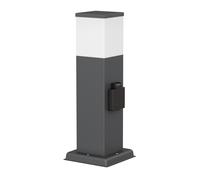 ledscom.de POLLY luz de camino/luz de bolardo para exteriores, IP44, 35 cm, antracita, 1x G9 máx. 10W, toma de corriente