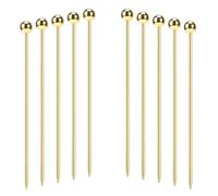 Polly Online 10 Piezas de palitos de cóctel, palitos de Fruta de Acero Inoxidable, Palillos de Bebidas Reutilizables, Palillos de Aperitivo, palitos de Vidrio de Martini