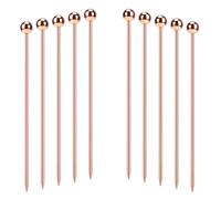 Polly Online 10 Piezas de palitos de cóctel, palitos de Fruta de Acero Inoxidable, Palillos de Bebidas Reutilizables, Palillos de Aperitivo, palitos de Vidrio de Martini