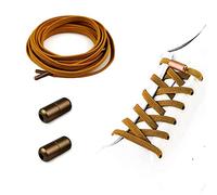 Polly Online Cordones elásticos sin atar con hebillas de metal Talla única para todos los zapatos de adultos y niños (Marrón)