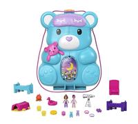 Polly Pocket Bolso Osito Fiesta de Pijamas Cofre Bolso con muñecas y Accesorios, Juguete +4 años (Mattel HGC39)