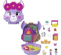 Polly Pocket Set de juego Aventura en el Campamento Llama HKV33 Compacto