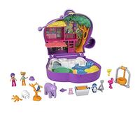 Polly Pocket Cofre aventura elefante, muñeca con accesorios, juguete +4 años (Mattel GTN22)
