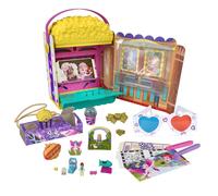 Polly Pocket Cofre con Forma de Cubo de Palomitas, Incluye 20 sorpresas, Juguete