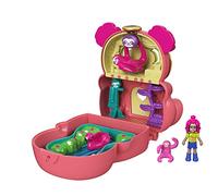 Polly Pocket Cofre con Forma de Perezoso, con muñeca y Mascota, Juguete para niñas y niños +4 años (Mattel GTM59)