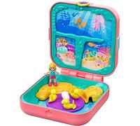 Polly Pocket Cofre Mundo Sorpresa Sirenas, Muñecas con Accesorios (Mattel GDK77)