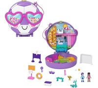 Polly Pocket Equipo de fútbol Cofre con Forma de balón con muñecas y Accesorios, Juguete +4 años (Mattel HCG14)