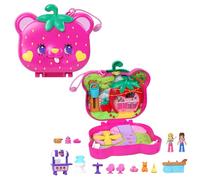 Polly Pocket Dolls and Playset, Travel Toy with Fidget Exterior, Straw-beary Pat
