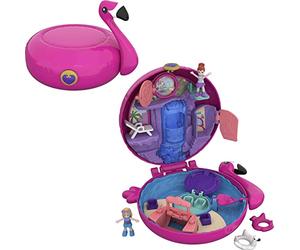 Polly Pocket FRY38 Muñeca con Cofre, Flamenco Flotante, Multicolor
