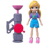 Polly Pocket Mattel Muñeca de Pose Activa, Cremallera n' Blast Polly
