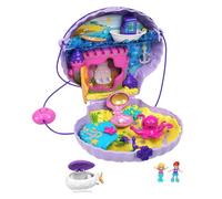 Polly Pocket Mini Monedero Concha Compacto | Set de juego portátil con micro muñecas, accesorios y actividades, temática sirena, GNH11