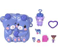 Polly Pocket Estuche Amigas de arándano – Set viaje con muñeca, minimuñeca y mascota JKC48