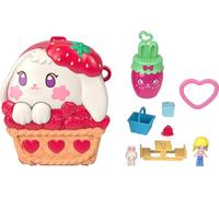 Polly Pocket Estuche Conejito de pícnic con muñeca, minimuñeca, mascota y accesorios JKC47