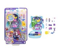 Polly Pocket Pajama Party Búho Fiesta de pijamas en la nieve Estuche Conjunto de juego con muñecas y animalitos de juguete, incluye juegos acuáticos y 2 piezas con cambio de color, HKV37