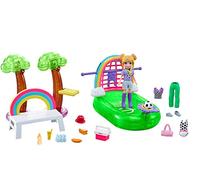 Polly Pocket Paquete de fútbol Splash con muñeca Polly de 3 Pulgadas, Campo/Piscina, función de Lanzamiento de Pelota, Red arcoíris, Pelota y Accesorios de Moda, Gran Regalo para Edades de 4 años en