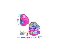 Polly Pocket Playset & Travel Toy con 2 muecas Micro y 12 accesorios Animal Toy Sloth 2-in-1 Purse Compact