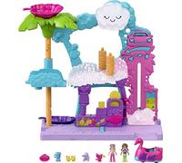 Polly Pocket Set de juego Pollyville Flamingo Fun Car Wash