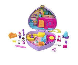 Polly Pocket Starring Shani Art Studio Compact, Micro Shani & Friend Dolls, 5 Reveals, 12 Accessories, Pop & Swap Feature, 4 & Up