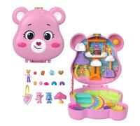 Polly Pocket y los Osos amorosos Conjunto de juego, juguete de viaje con muñecas, coche de juguete y accesorios temáticos, estuche de colaboración, JCC14