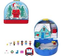Polly Pocket x Peanuts Collector Set de juego y micromuecas compactas 7 accesorios temticos 4 ubicaciones icnicas Snoopy y Woodstock