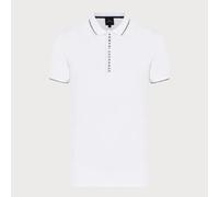 Armani Exchange Hidden Buttons, Stretch Cotton Polo, Blanco (White 1100), XX-Large para Hombre