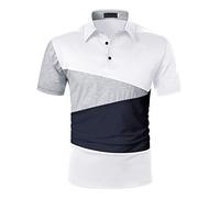 Polo básico a rayas para hombre 2026 para hombre, primavera y verano, camiseta deportiva de moda, camiseta de algodón con retazos de botones, solapa de manga corta, blusa Henley para hombre, camiseta