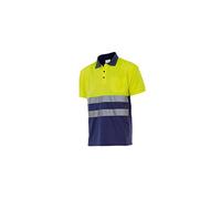 VELILLA - Polo Bicolor Alta Visibilidad 305504 Hombre Marino-Amarillo XL