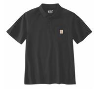 Polo Carhartt De Peso Medio S/S Con Bolsillo Negra Talla M