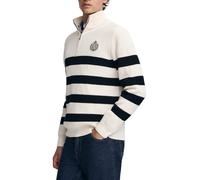 Polo Club Jersey de hombre de rayas con parche naútico Polo Club. Azul marino 56/3XL