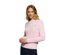 Polo Club Jersey Trenzado para Mujer en Color Rosa y con Logo Bordado