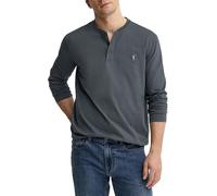 Polo Club Polo Club - Camiseta de hombre de manga larga con cuello panadero y cierre de tres botones. Gris Talla 48