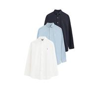 Polo Club Polo Club - Pack hombre de tres camisas de manga larga, corte slim y cuello italiano. Azul claro Talla 46