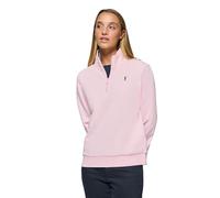 Polo Club Sudadera Rosa para Mujer con Cierre de Media Cremallera 100% Algodón - Sweatshirt Manga Larga con Logo