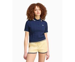 Polo con logo Slim adidas Originals Cable Knit Cali para mujer Azul XS