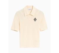 Polo con logo Slim Lacoste Retro para mujer Amarillo 40