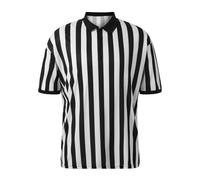 Polo de árbitro para hombre, camiseta oficial de manga corta para hombre, disfraz de fútbol de Halloween, Blanco, S