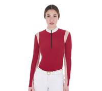 POLO DE COMPETICIÓN PARA MUJER CON INSERCIONES DE MALLA